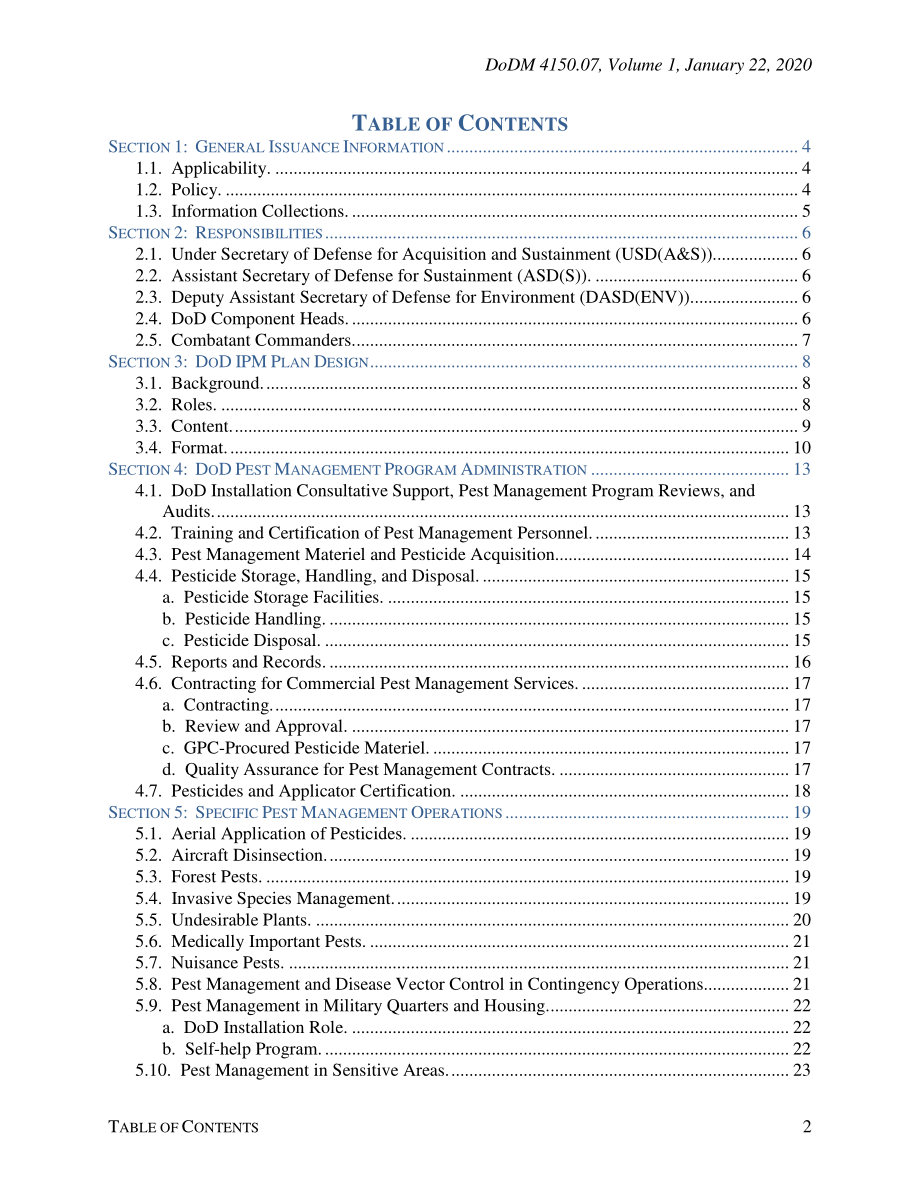 DoDM 4150.07 Volume 1 国防部害虫管理计划要素和实施：结构和操作.pdf_第2页