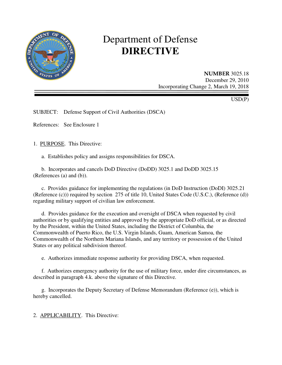 DoDD 3025.18 民事当局的国防支持（DSCA）.pdf_第1页