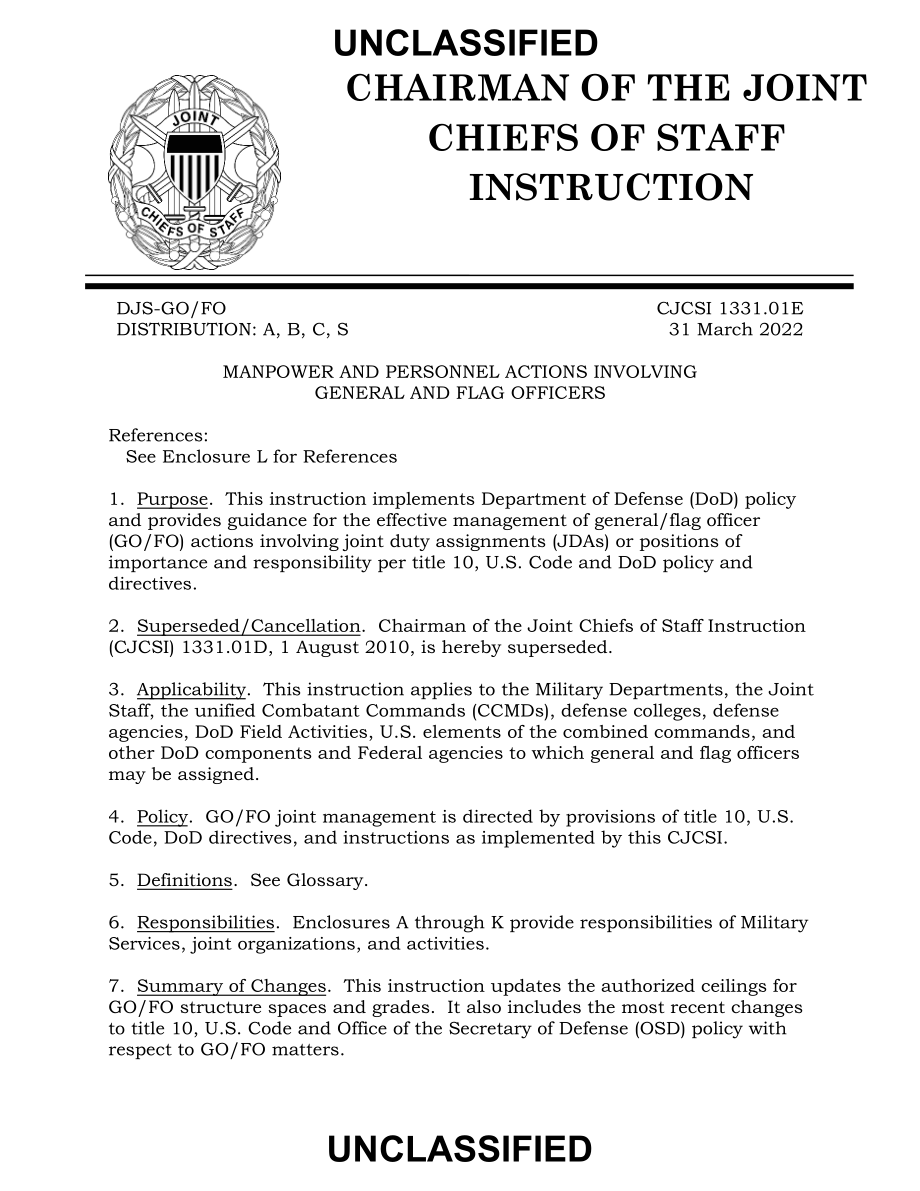 CJCSI 1331.01E 涉及总务主任和升旗主任的人力和人事行动.pdf_第3页