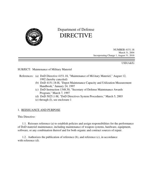 DoDD 4151.18 军事物资的维护.pdf