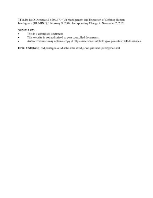 DoDD S-5200.37 （u）国防人力情报的管理和执行（HUMINT）.pdf