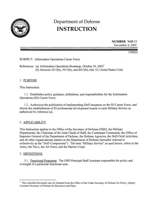 DoDI 3608.11 信息运营职业力量.pdf