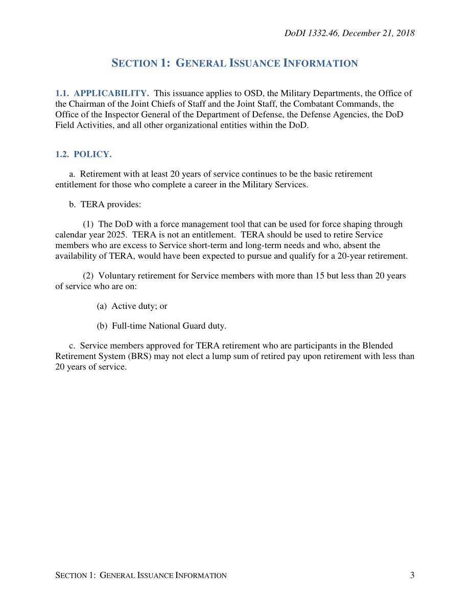 DoDI 1332.46 军人临时提前退休管理局（TERA）.pdf_第3页