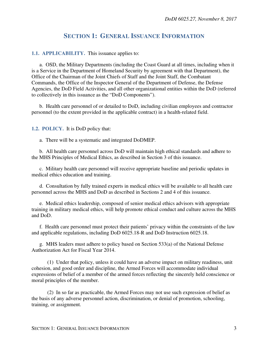 DoDI 6025.27 军事卫生系统中的医学伦理.pdf_第3页