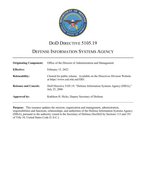 DoDD 5105.19 国防信息系统局.pdf