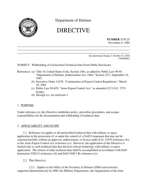 DoDD 5230.25 不公开披露非机密技术数据.pdf