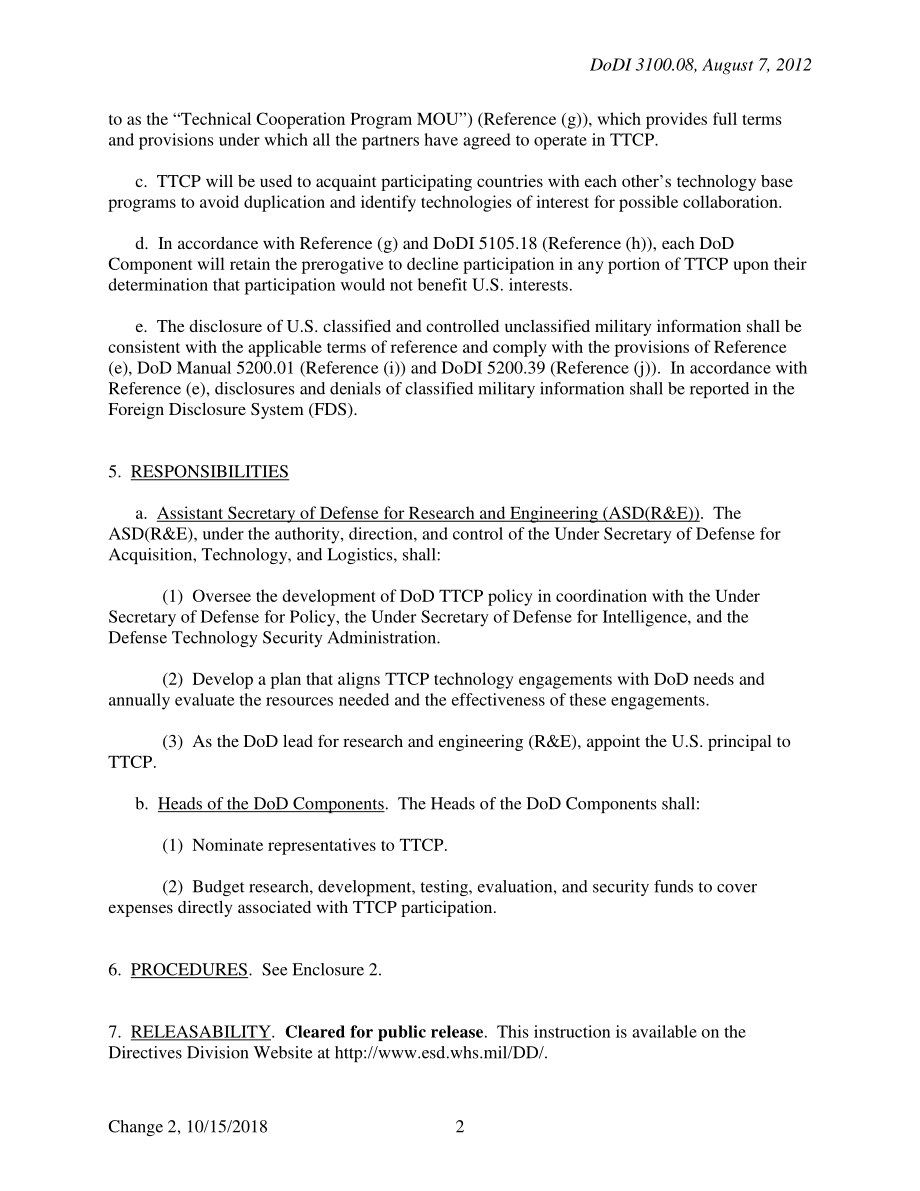 DoDI 3100.08 技术合作计划（TTCP）.pdf_第2页