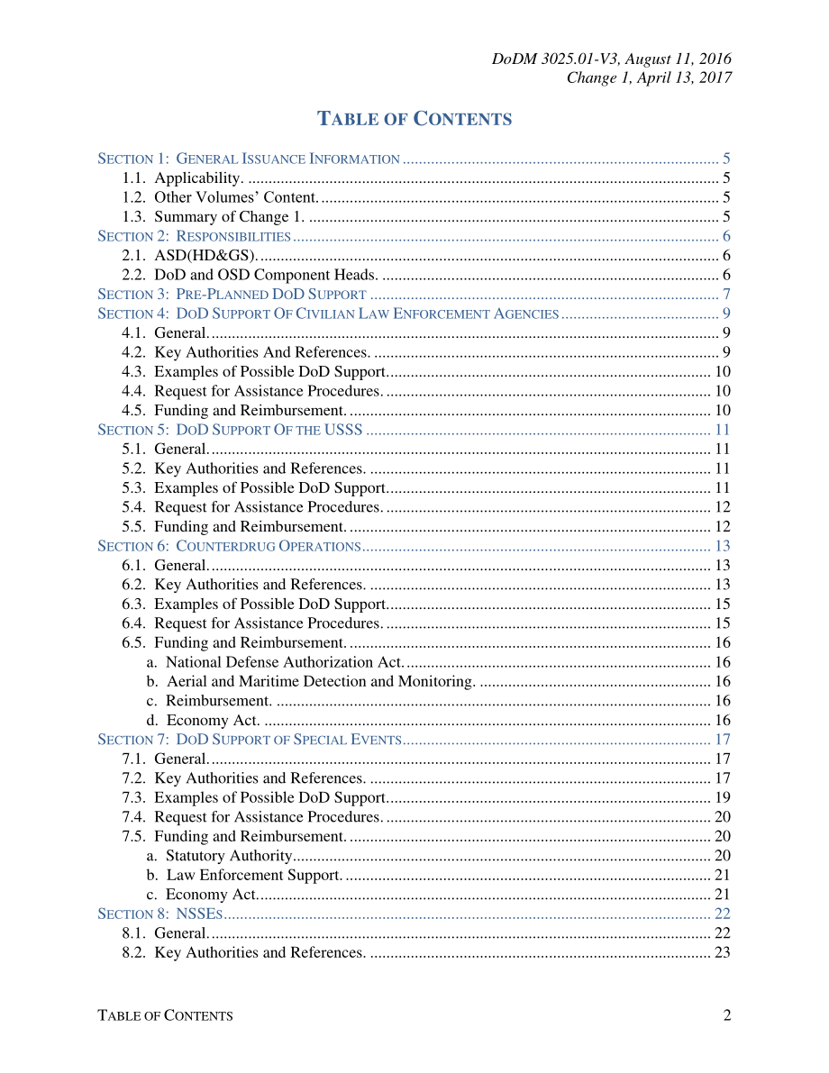 DoDM 3025.01 Volume 3 民事当局的国防支持：预先计划的国防部对执法机构、特别活动、社区参与和其他非国防部实体的支持.pdf_第2页
