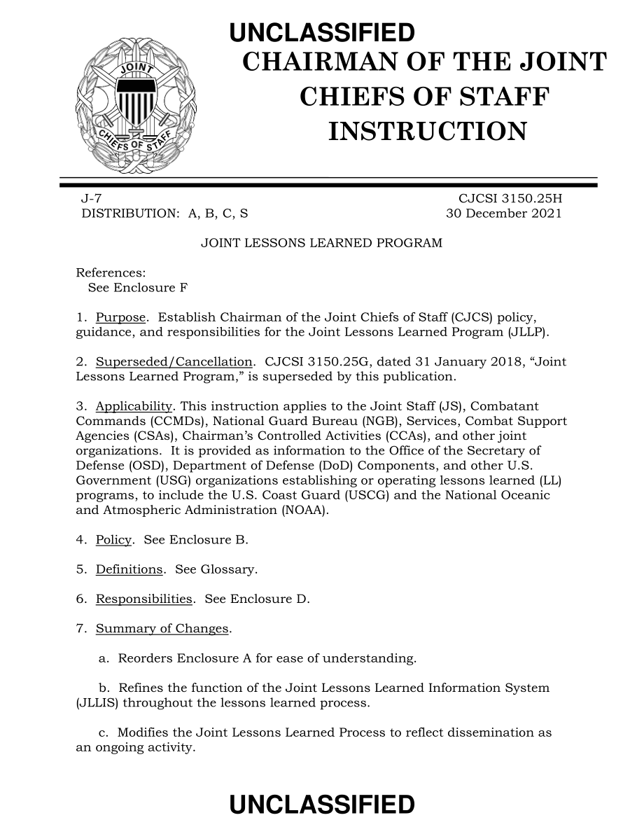CJCSI 3150.25H 联合课程学习计划.pdf_第1页