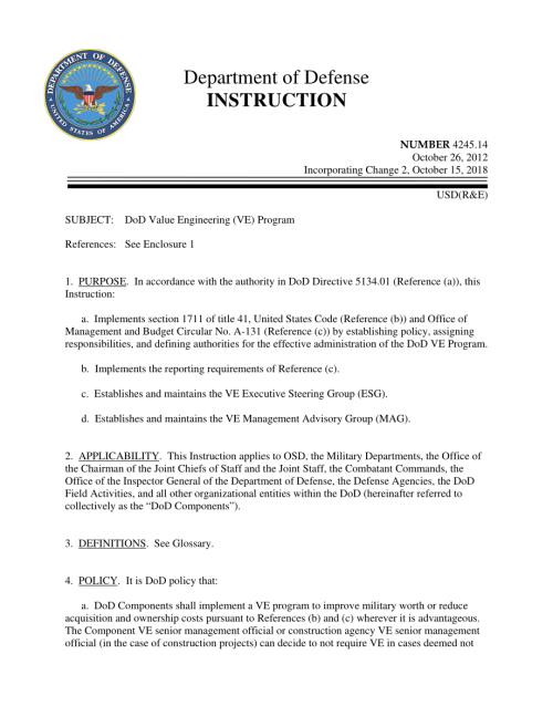 DoDI 4245.14 国防部价值工程（VE）计划.pdf