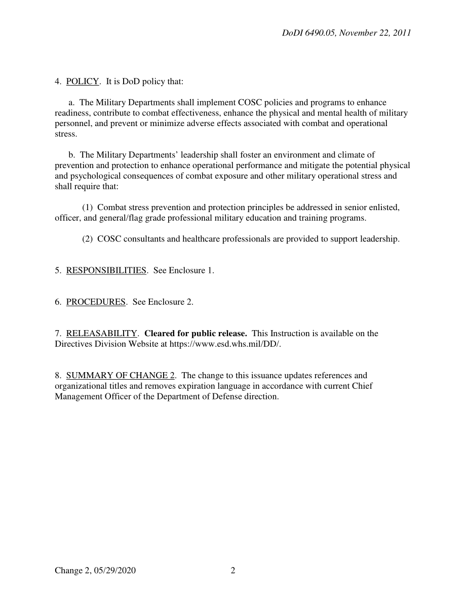DoDI 6490.05 军事行动中心理健康的维护.pdf_第2页