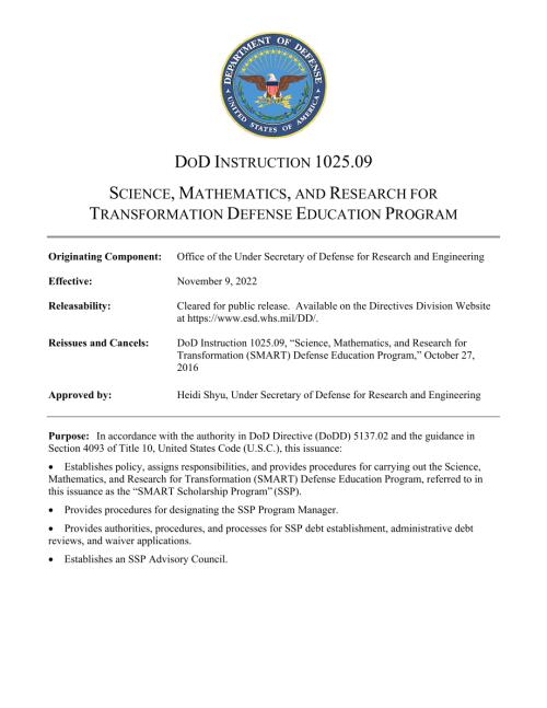 DoDI 1025.09 转化防御教育计划的科学、数学和研究.pdf
