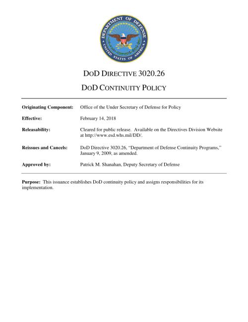 DoDD 3020.26 国防部连续性政策.pdf