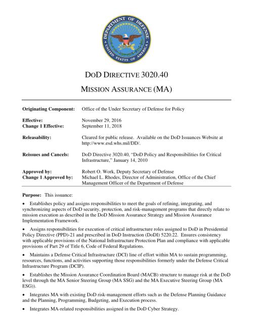 DoDD 3020.40 使命保证（MA）.pdf