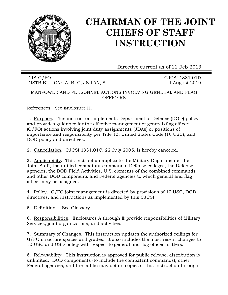 CJCSI 1331.01D 涉及将领和旗手的人力和人事行动.pdf_第3页