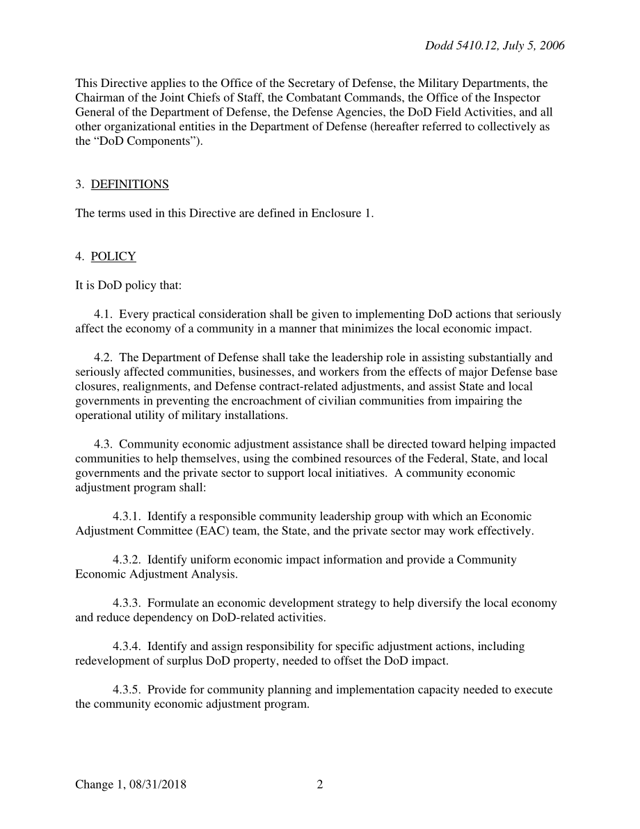 DoDD 5410.12 对受国防影响社区的经济调整援助.pdf_第2页
