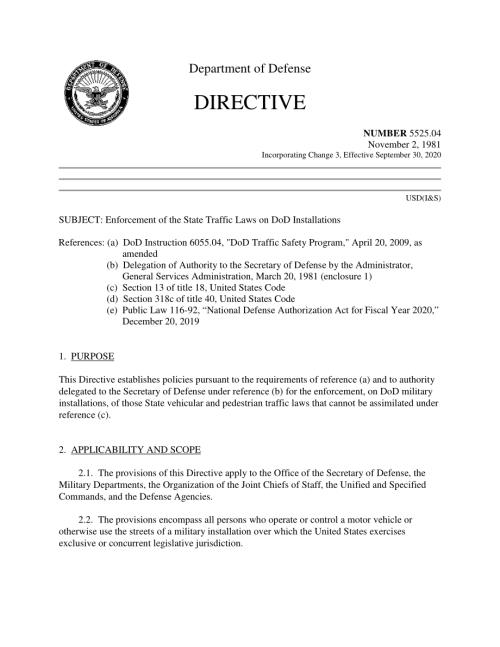 DoDD 5525.04 对国防部设施执行州交通法.pdf