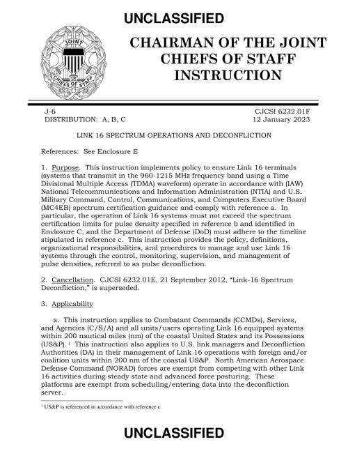 CJCSI 6232.01F LINK-16频谱操作和消除冲突.pdf