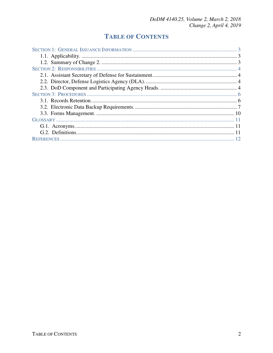 DoDM 4140.25 Volume 2 美国国防部能源商品管理：记录保留和表格管理.pdf_第2页