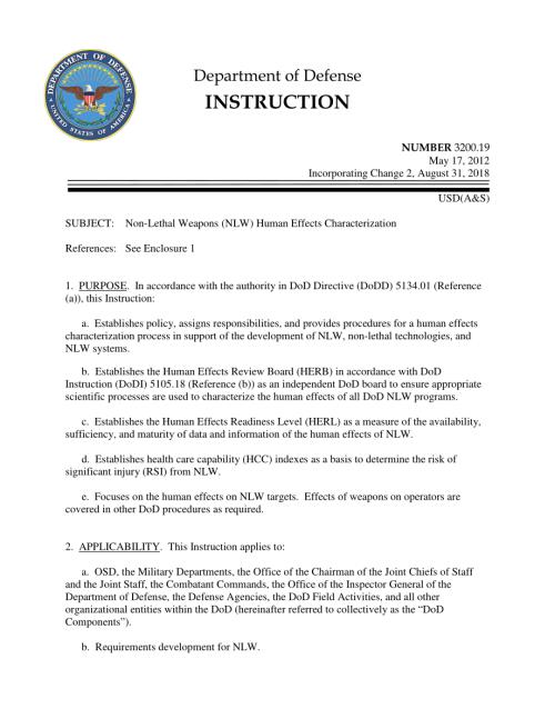 DoDI 3200.19 非致命武器（NLW）人体效应表征.pdf