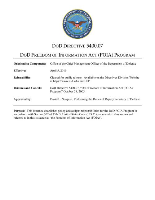 DoDD 5400.07 国防部信息自由法案（FOIA）计划.pdf