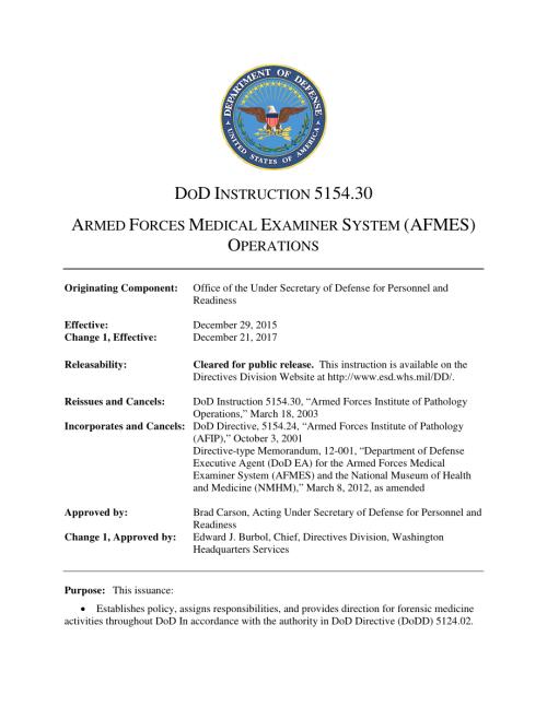 DoDI 5154.30 武装部队法医系统（AFMES）行动.pdf