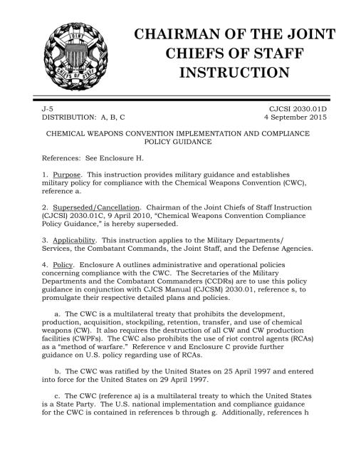 CJCSI 2030.01D 《化学武器公约》执行和遵守政策指南.pdf