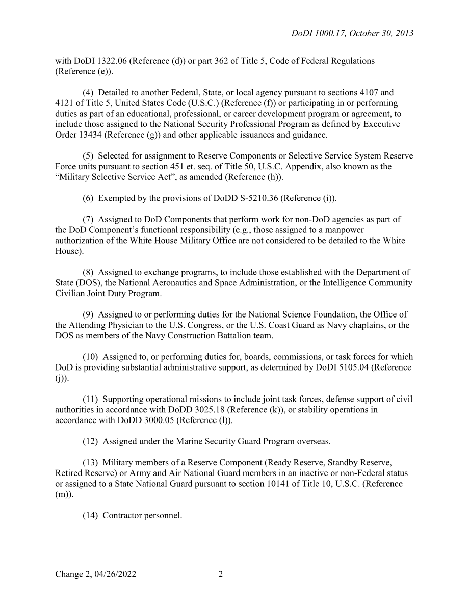 DoDI 1000.17 国防部人员在国防部外执勤的细节.pdf_第2页