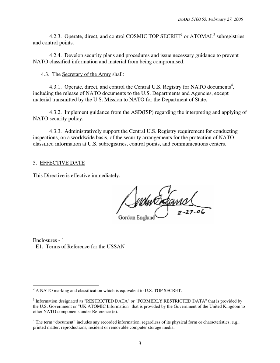 DoDD 5100.55 美国北大西洋公约组织事务安全局（USSAN）.pdf_第3页