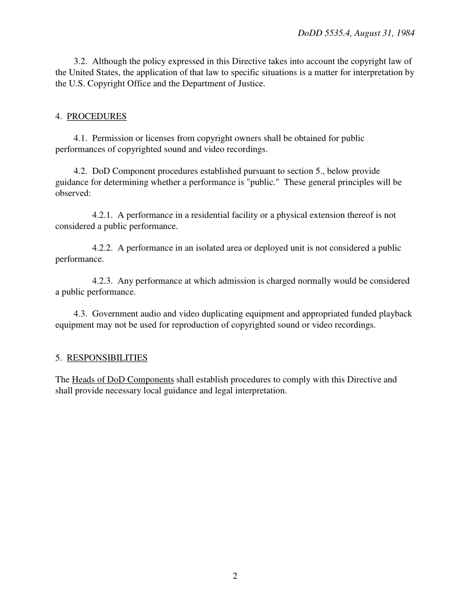 DoDD 5535.4 版权所有的声音和视频录制.pdf_第2页
