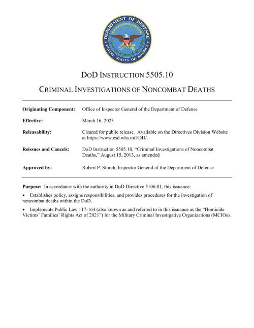 DoDI 5505.10 非战斗死亡的刑事调查.pdf