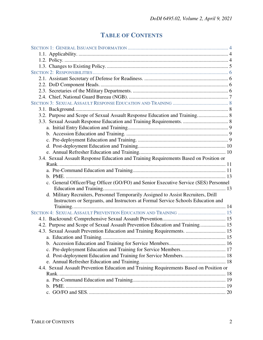 DoDI 6495.02 Volume 2 性侵犯预防和应对：教育和培训.pdf_第2页