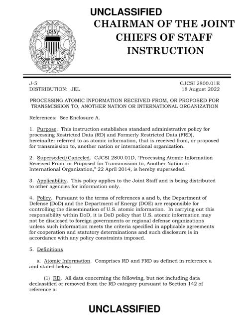 CJCSI 2800.01E 处理从另一个国家或国际组织接收或提议传输到另一个国家或国际组织的原子信息.pdf