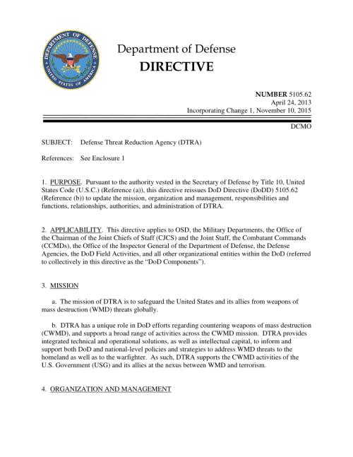 DoDD 5105.62 国防威胁减少局（DTRA）.pdf