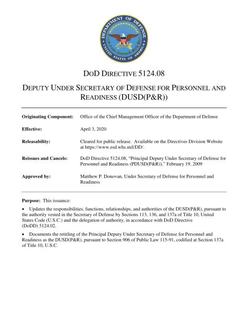 DoDD 5124.08 国防部人事和准备副部长（DUSD（P&R））.pdf