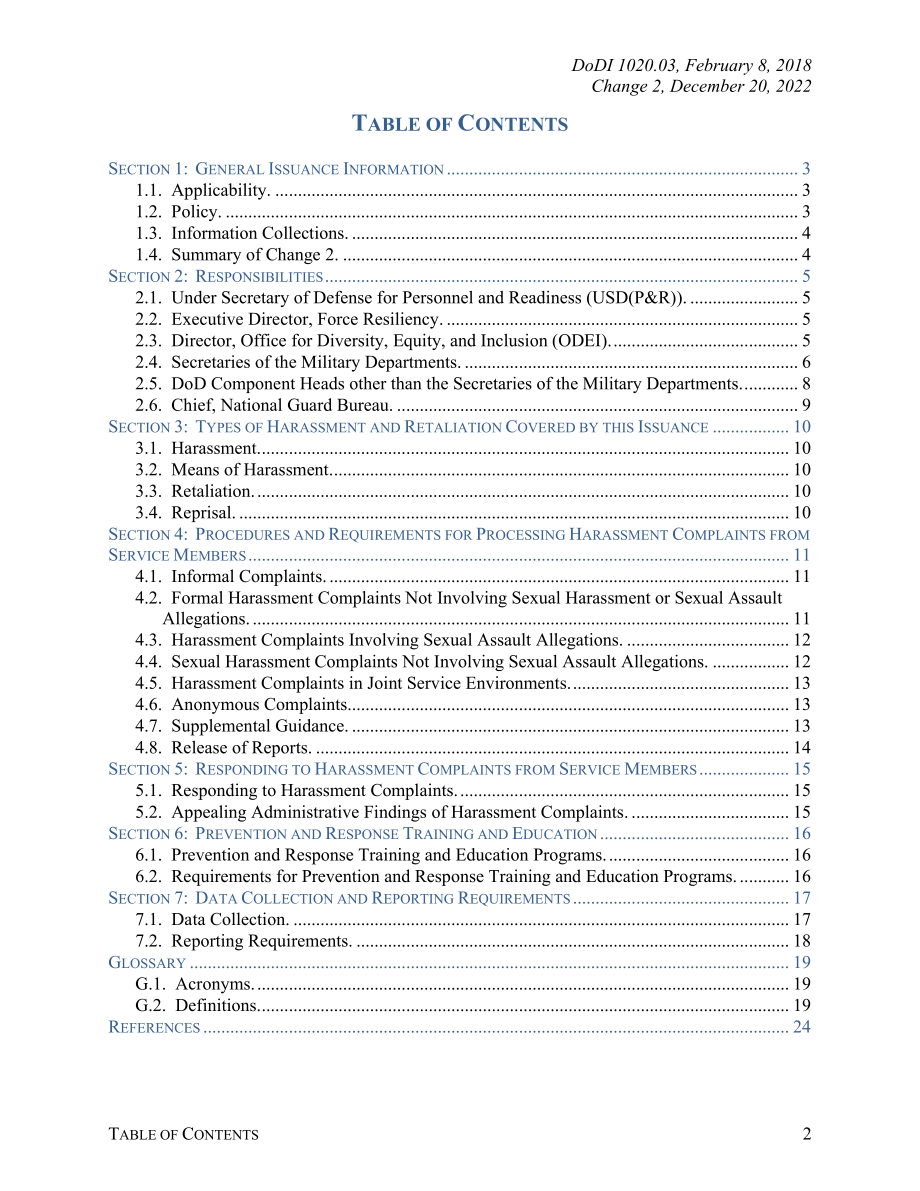 DoDI 1020.03 武装部队中的骚扰预防和应对.pdf_第2页