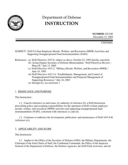 DoDI 1015.08 国防部文职员工士气、福利和娱乐（MWR）活动和支持非拨款基金工具（NAFI）.pdf