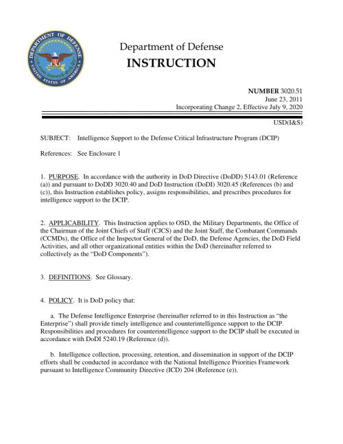 DoDI 3020.51 国防关键基础设施计划（DCIP）的情报支持.pdf
