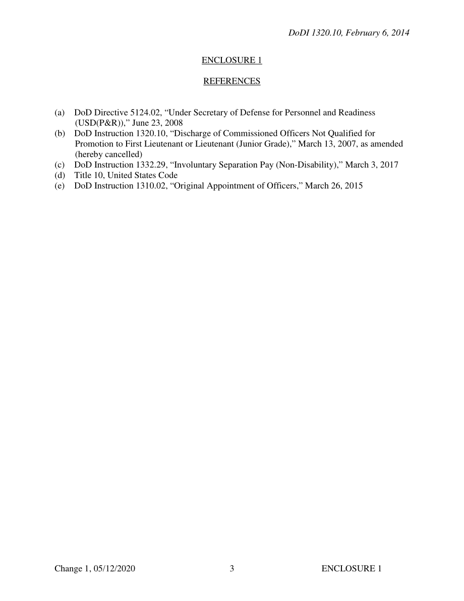 DoDI 1320.10 不符合晋升一级中尉或少尉（初级）资格的委任军官的解雇.pdf_第3页