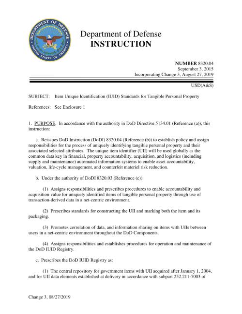 DoDI 8320.04 有形个人财产的物品唯一标识（IUID）标准.pdf