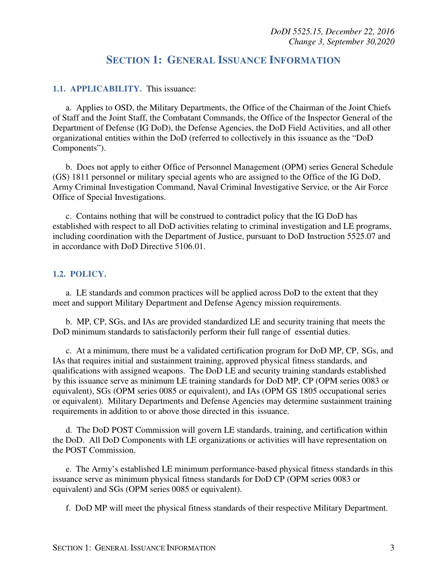 DoDI 5525.15 国防部的执法（LE）标准和培训.pdf_第3页