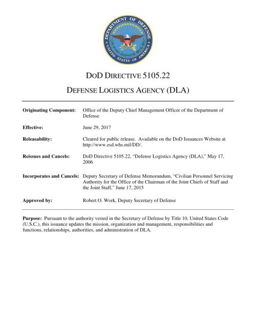 DoDD 5105.22 国防后勤DLA.pdf
