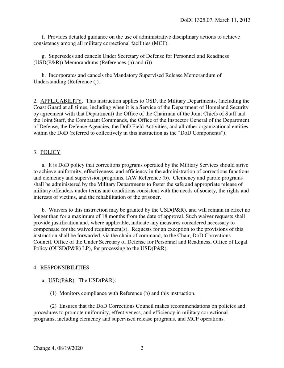 DoDI 1325.07 军事矫正设施和赦免假释机构的管理.pdf_第2页