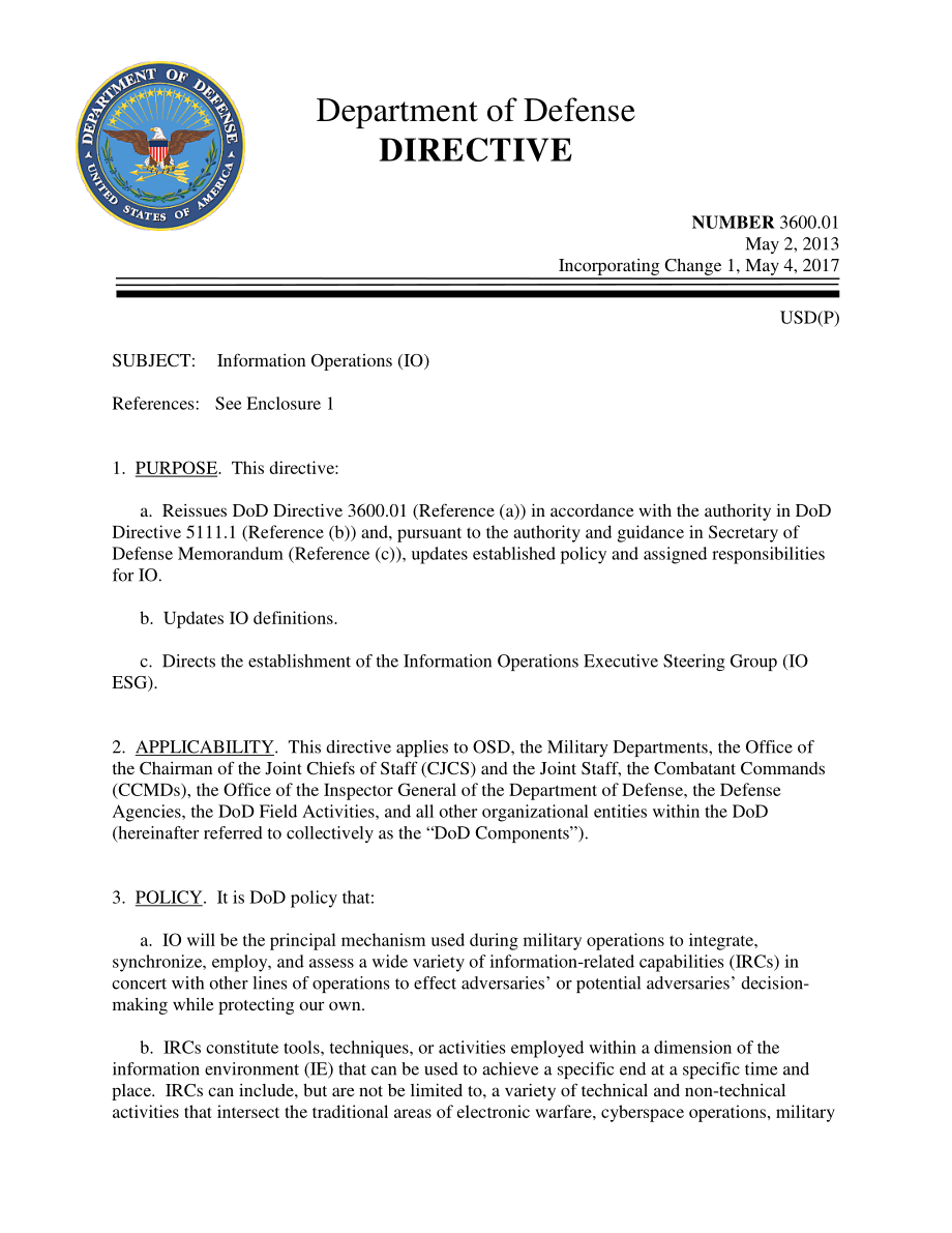 DoDD 3600.01 信息业务（IO）.pdf_第1页