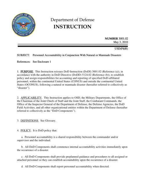 DoDI 3001.02 与自然或人为灾害相关的人员问责.pdf