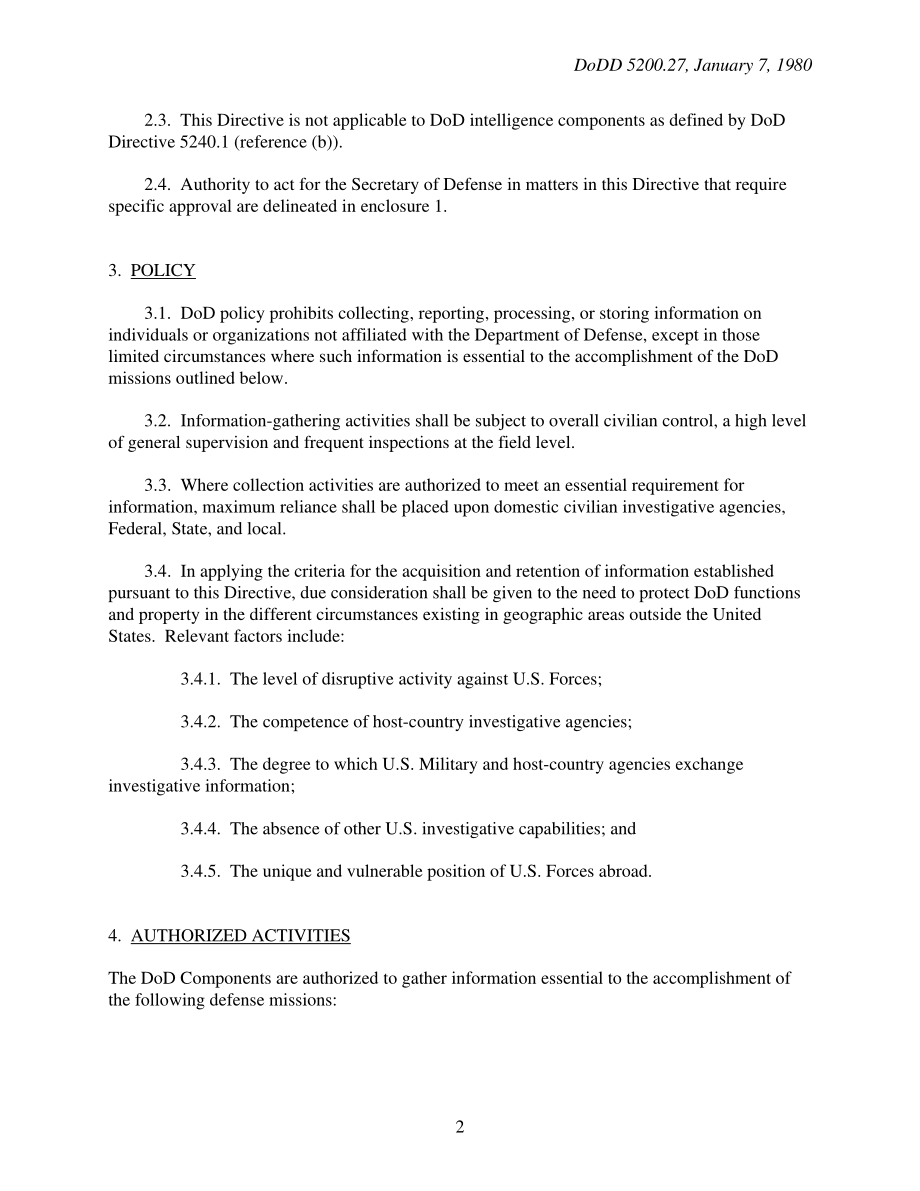 DoDD 5200.27 获取与国防部无关的个人和组织的信息.pdf_第2页