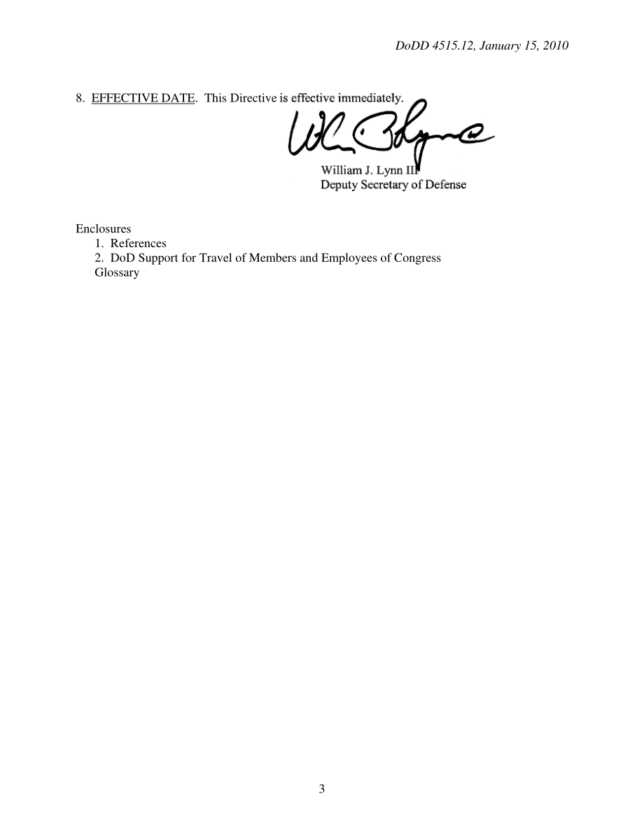 DoDD 4515.12 国防部支持国会议员和雇员的旅行.pdf_第3页