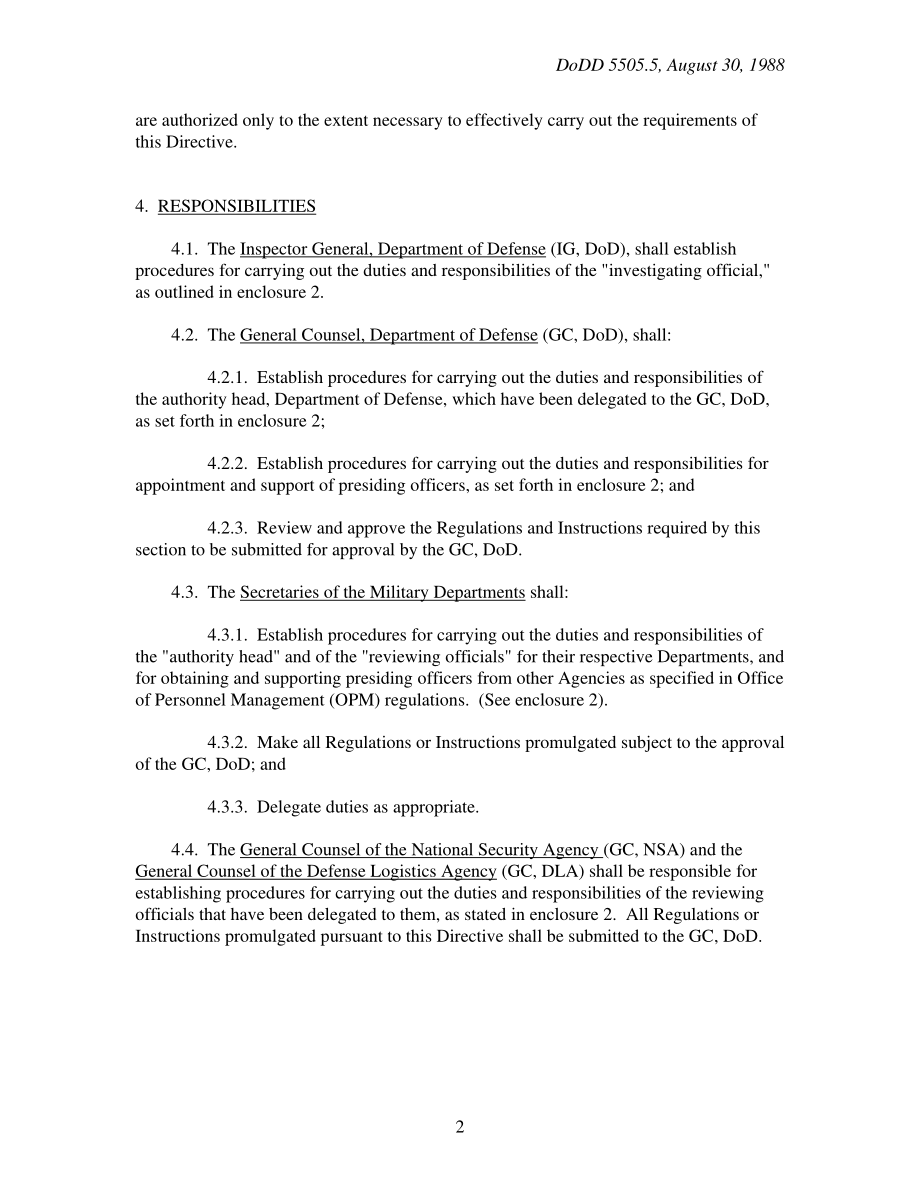 DoDD 5505.05 《程序欺诈民事补救法》的实施.pdf_第2页