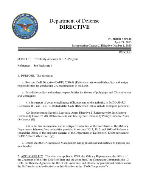 DoDD 5210.48 信誉评估（CA）计划.pdf