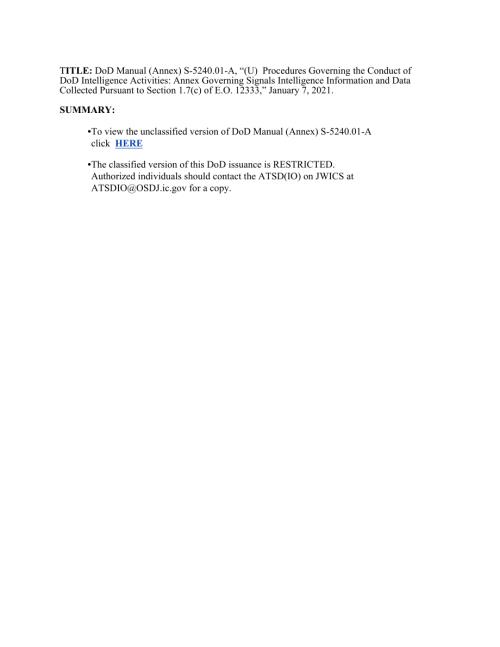 DoDM S-5240.01-A 美国国防部情报活动的管理程序：根据第12333号行政命令第1.7（c）节收集的信号情报信息和数据的附件.pdf